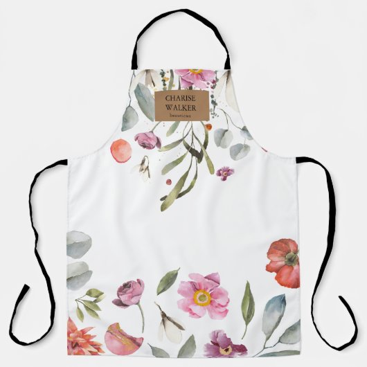 春フローラメイクアップアーティストサロンモノグラム エプロン (正面)