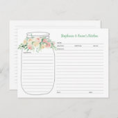 春フローラメイソンJAR新規レシピカード 案内ポストカード (正面/裏面)