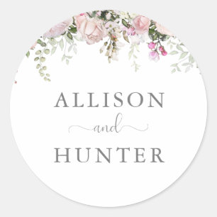 春フローラモノグラムシール ラウンドシール