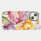 春フローラモノグラム iPhoneケース (裏面横)