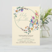 春フローラリースイースターテーマベビースプリンクル 招待状 (スタンド正面)