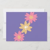 春フローラリースパープルベビーシャワー招待状 招待状 (裏面)