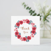 春フローラリースベビーシャワー サンキューカード (スタンド正面)