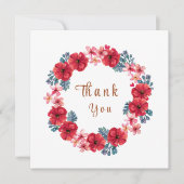 春フローラリースベビーシャワー サンキューカード (正面)