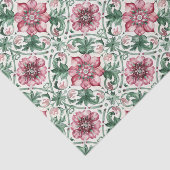 春フローラレッドグリーンタイルパターン分離 薄葉紙 (詳細)