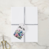 春フローラ両面お礼ラベル(10 pk) ギフトタグ (より糸付き)