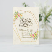 春フローラ保存日付招待状 招待状 (スタンド正面)