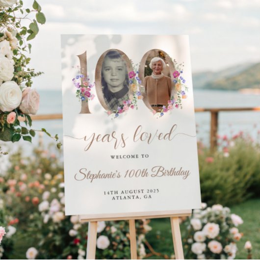 春フローラ写真100th誕生日へようこそ ポスター