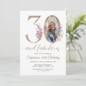 春フローラ写真30th Birthday 招待状 (スタンド正面)