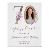 春フローラ写真70th誕生日へようこそ ポスター (正面)