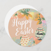 春フローラ卵狩りクローバーハッピーイースターバラ シーズンカード (正面/裏面)