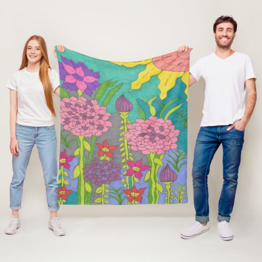 春フローラ園 フリースブランケット (インサイチュ)