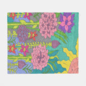 春フローラ園 フリースブランケット (正面(横))