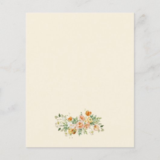 春フローラ彼女の赤ちゃんシャワーのゲーム (裏面)