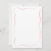 春フローラ彼女は市場から外れているブライダルシャワー 招待状 (裏面)