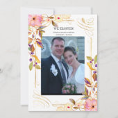 春フローラ我々が駆結婚け落とした発表 招待状 (正面)