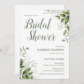 春フローラ招待状と緑 招待状 (正面/裏面)