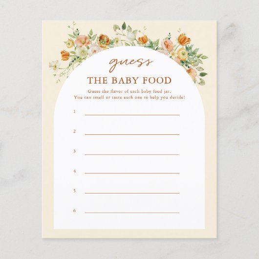 春フローラ推測ベビーフードゲームカード (正面)