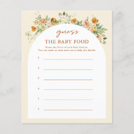 春フローラ推測ベビーフードゲームカード