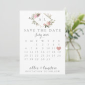 春フローラ日付カレンダーの保存 セーブザデート (スタンド正面)