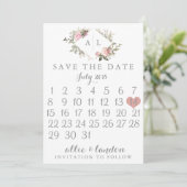 春フローラ日付カレンダーの保存 セーブザデート (スタンド正面)