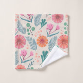 春フローラ植物型タオカラフルルセット バスタオルセット (ウォッシュタオル)