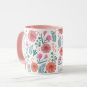 春フローラ植物型マカラフルグ マグカップ (正面左)