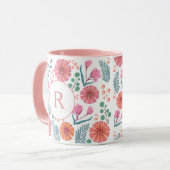 春フローラ植物型マカラフルグ マグカップ (正面左)