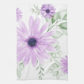 春フローラ植物模様カラフル キッチンタオル (縦)