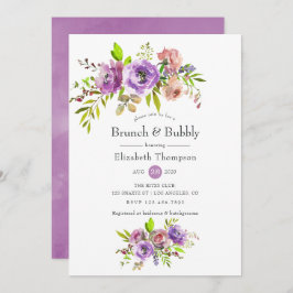 春フローラ水の色ブランチとバブリー 招待状