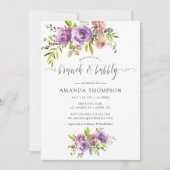 春フローラ水の色ブランチとバブリー 招待状 (正面)