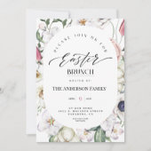 春フローラ水カラーイースターブランチ招待状 招待状 (正面)