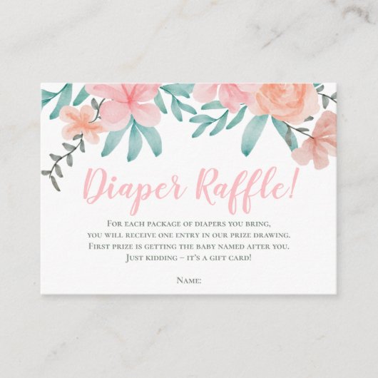 春フローラ水カラーコーラルオムツラッフル エンクロージャーカード (正面)