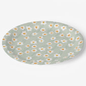 春フローラ水仙とチューリップ模様 ペーパープレート (アングル)