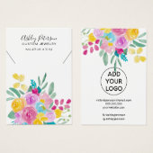 春フローラ水彩ジュエリーネックレス表示 (正面&裏面)