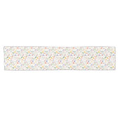 春フローラ水彩テーブルランナーベビーシャワー ショートテーブルランナー (横)