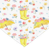 春フローラ水彩テーブルランナー – 4月ショー ショートテーブルランナー (コーナー)