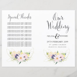 春フローラ水彩結婚式 プログラム冊子