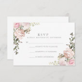 春フローラ水彩RSVP 出欠カード (正面/裏面)