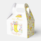 春フローラ水色ベビーシャワーお気に入りボックス –  フェイバーボックス (裏面サイド)