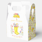 春フローラ水色ベビーシャワーお気に入りボックス –  フェイバーボックス (オープン)