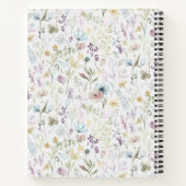 春フローラ牧草地水色フローラ ノートブック (裏面)