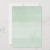 春フローラ白緑金ゴールドベビーシャワー 招待状 (裏面)