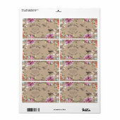 春フローラ素朴なスクリプト鴨の卵カートンラベル ラベル (フルシート)