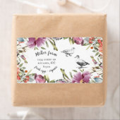 春フローラ素朴なスクリプト鴨の卵カートンラベル ラベル (インサイチュ)