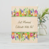 春フローラ結婚たった今結婚しましたお祝い 招待状 (スタンド正面)