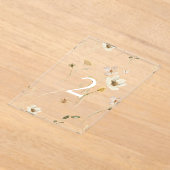 春フローラ結婚のアクリルアーチ表番号 アクリル招待状 (レイダウン)