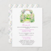 春フローラ結婚のアーチ詳細 エンクロージャーカード (正面/裏面)