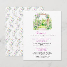 春フローラ結婚のアーチ詳細 エンクロージャーカード