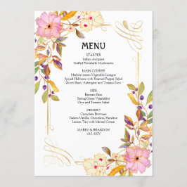 春フローラ結婚のメニューカード メニュー